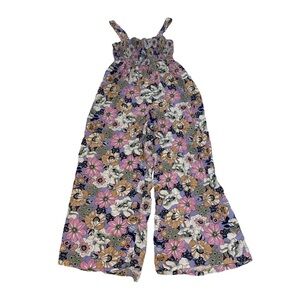 Dokotoo Floral Wide Leg Jumpsuit Women Medium Boho Summer Romper